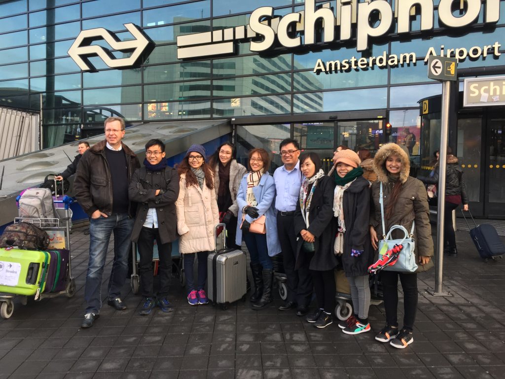 UEH Tourism Students at Schiphol Airport, Amsterdam